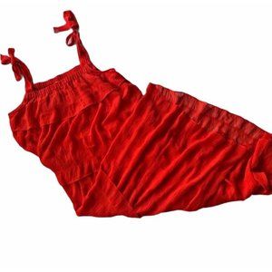 Alice Ritter x UO Tiered Red Maxi Dress L